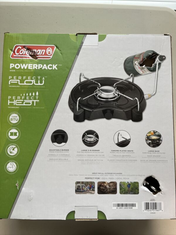 Coleman Powerpack Propane Gas Camping Stove, 1-burner Portable Stove With 7500 B