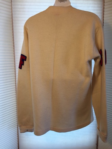 Vintage Cedar Rapids Iowa Letterman Sweater Patches College 1966 Eby’s Wool