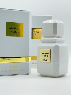 Ajmal Amber Musc Parfum Spray 3.4 oz 100 ml New In Sealed Box Unisex