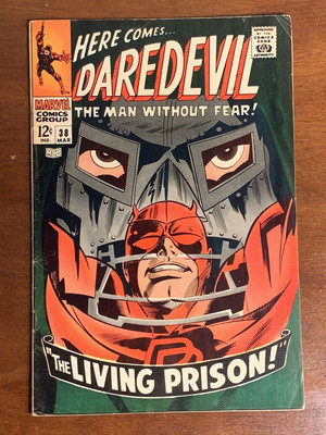 DAREDEVIL #38 1968 DR. DOOM COVER & APPEARANCE!    ROBERT DOWNEY JR SDCC