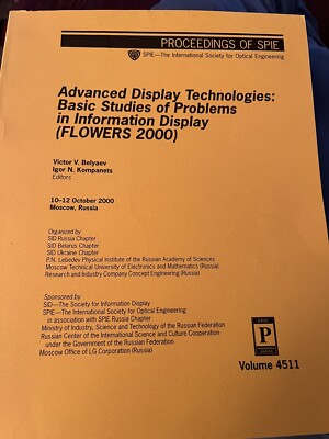 Proceedings of SPIE, Advanced Display Technologies Basic Studies of Problems in 