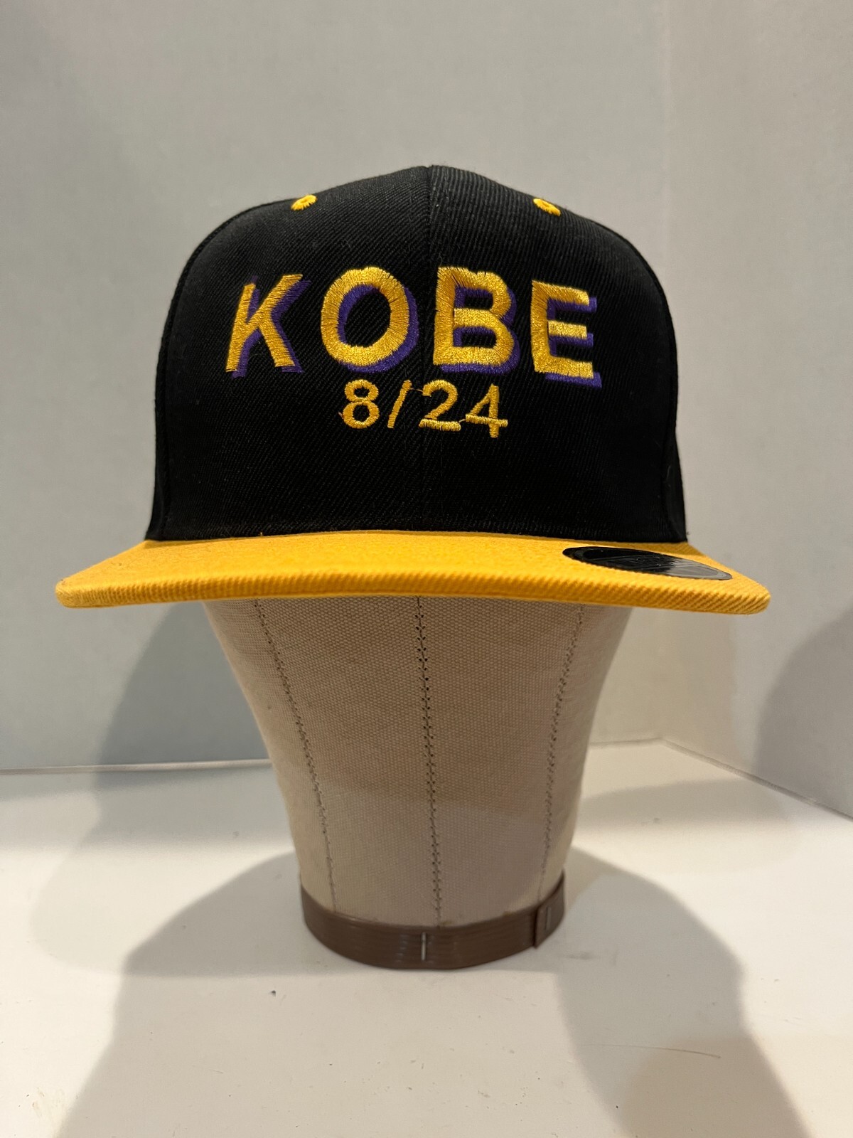Kobe 8 / 24 Snapback Hat Yellow Black Adjustable Strap