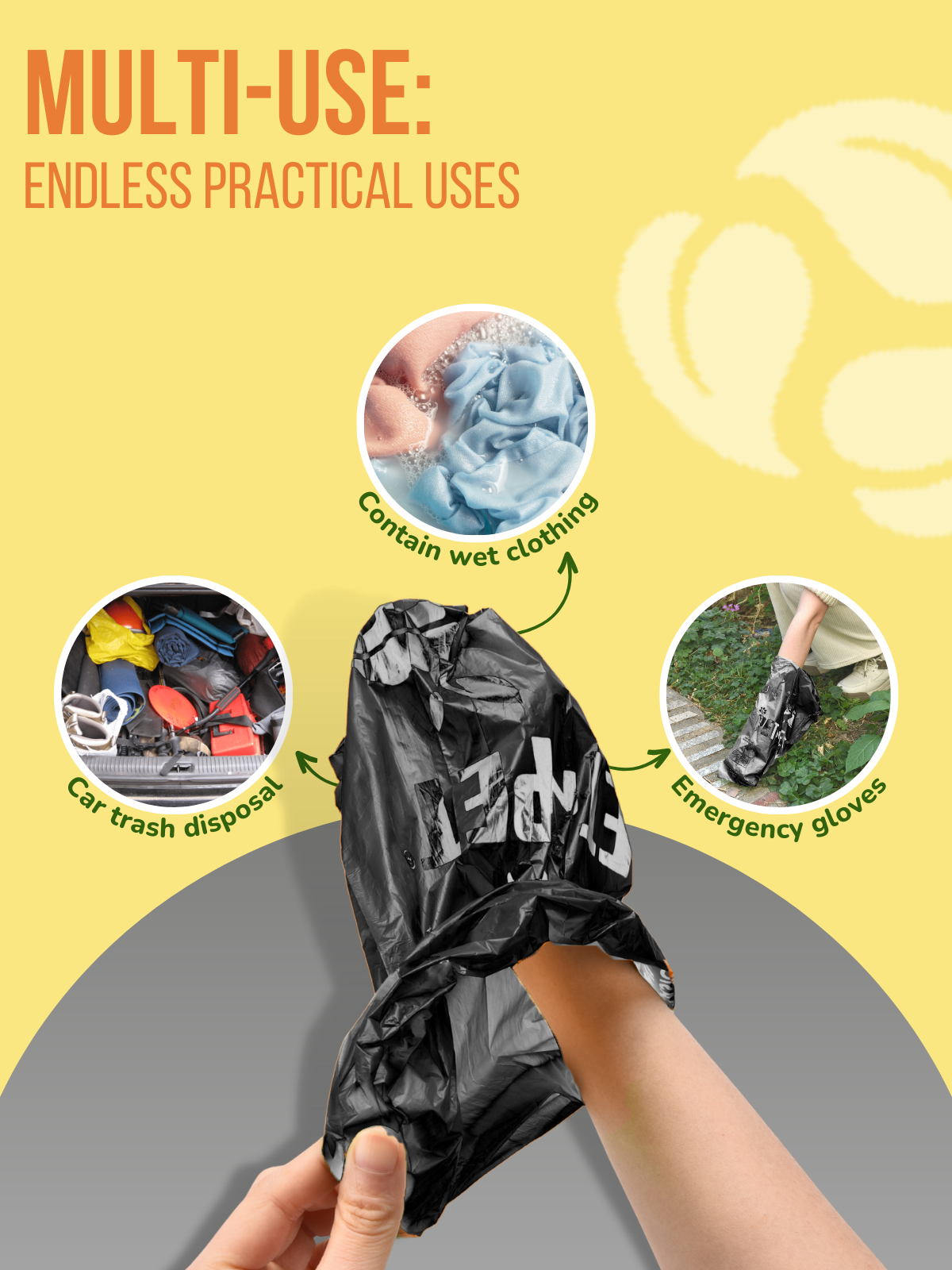 PET N PET 1080 Counts Black Dog Poop Bag Rolls 38% Plant Based 62% PE Waste Bags