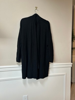 Susan Graver long black sweater cardigan 2x new without tags