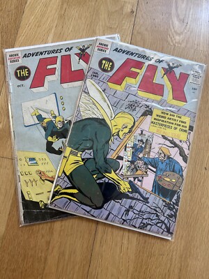 1st Neal Adams Art! Adventures Of The Fly 4 15 Archie Comic Book 1960 Silver Age