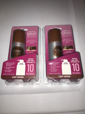2 Everpro Gray Away Temporary Root Concealer Light Brown .75oz