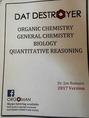DAT Preparation Spiral Book. DAT Destroyer 2017