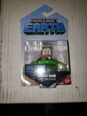 Minecraft Earth Crafting Steve Boost Mini 1'' Mini Figure in Game Boost NIP