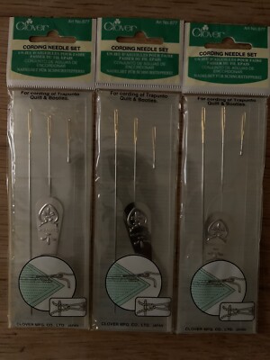 Clover Cording Needle Set trapunto tool