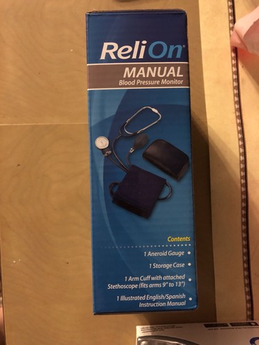 ReliOn Manual Blood Pressure Monitor (Brand New Factory Sealed)