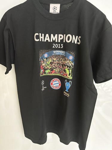 FC Bayern Munich UEFA Champions 2013 Black T-Shirt Youth Sz