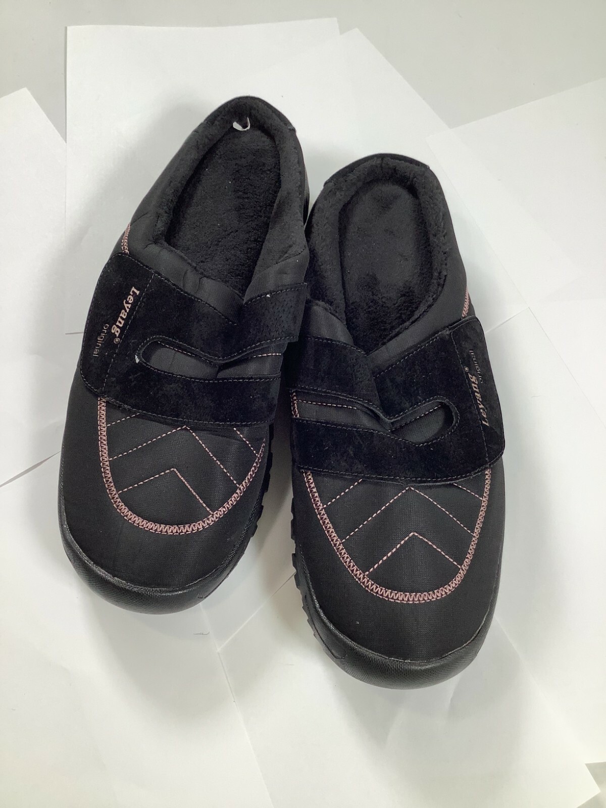 Mens Leyang Black Dacomfy Shoes Size 14 