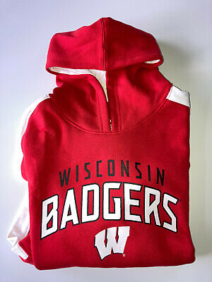 Men's  Wisconsin Badgers Game Time Hoodie Red Fanatics Large XL New NWT MSRP $55