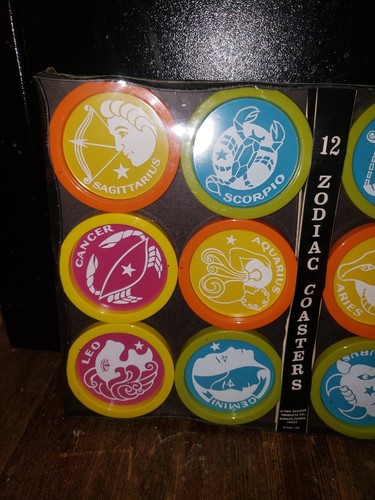Gessner 1969 NOS Zodiac Coaster 12 Pack New