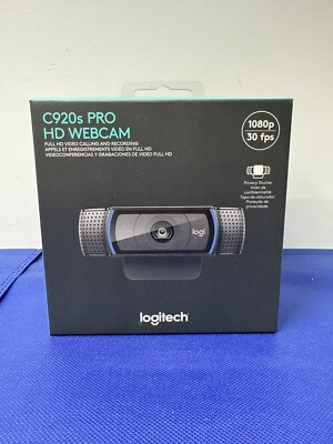 Logitech C920s Pro 1080p HD Webcam with Privacy Shutter - Black