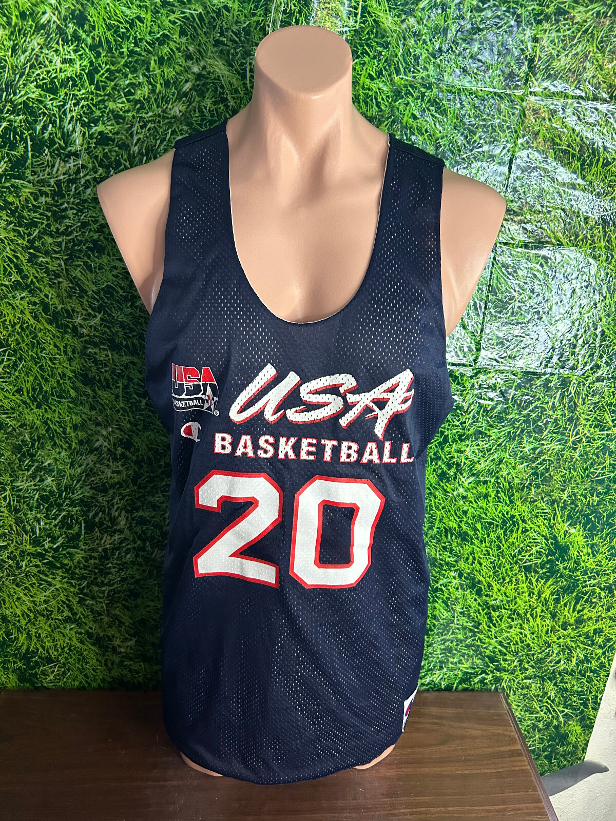 USA BASKETBALL リバーシブル USA Men's Basketball #20 Champion Reversible Practice Jersey