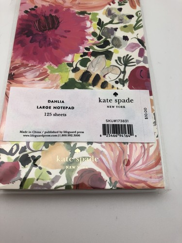 Kate Spade Dahlia Large Notepad, New