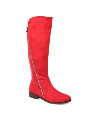 

JOURNEE COLLECTION Женские красные ботинки Kerin из пены с эффектом памяти High-Low Traction, Красный, KERIN-RED-070WC