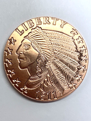 Indian Incuse 6-PACK of 1 ounce copper coins 1 oz each, 6 Coins by REEDERSONG
