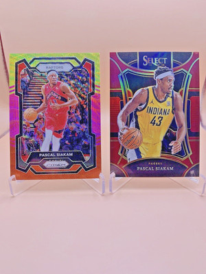 Lot of (2) Pascal Siakam #'d - Panini Prizm Multi Wave /88 - Select Maroon /175