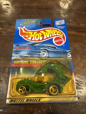 2000 Hot Wheels #126 Virtual Collection Cars RODZILLA Green w/Gold3 Spoke Wheels