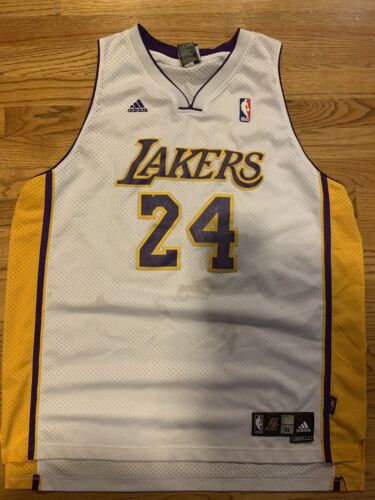 Adidas Kobe Bryant #24 Los Angeles Lakers White Jersey XL Adidas Kobe Bryant #24 Los Angeles Lakers White Jersey XL