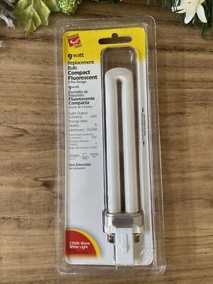 Commercial Electric Compact Fluorescent 9 watt Replacement Bulb Warm White 2700K