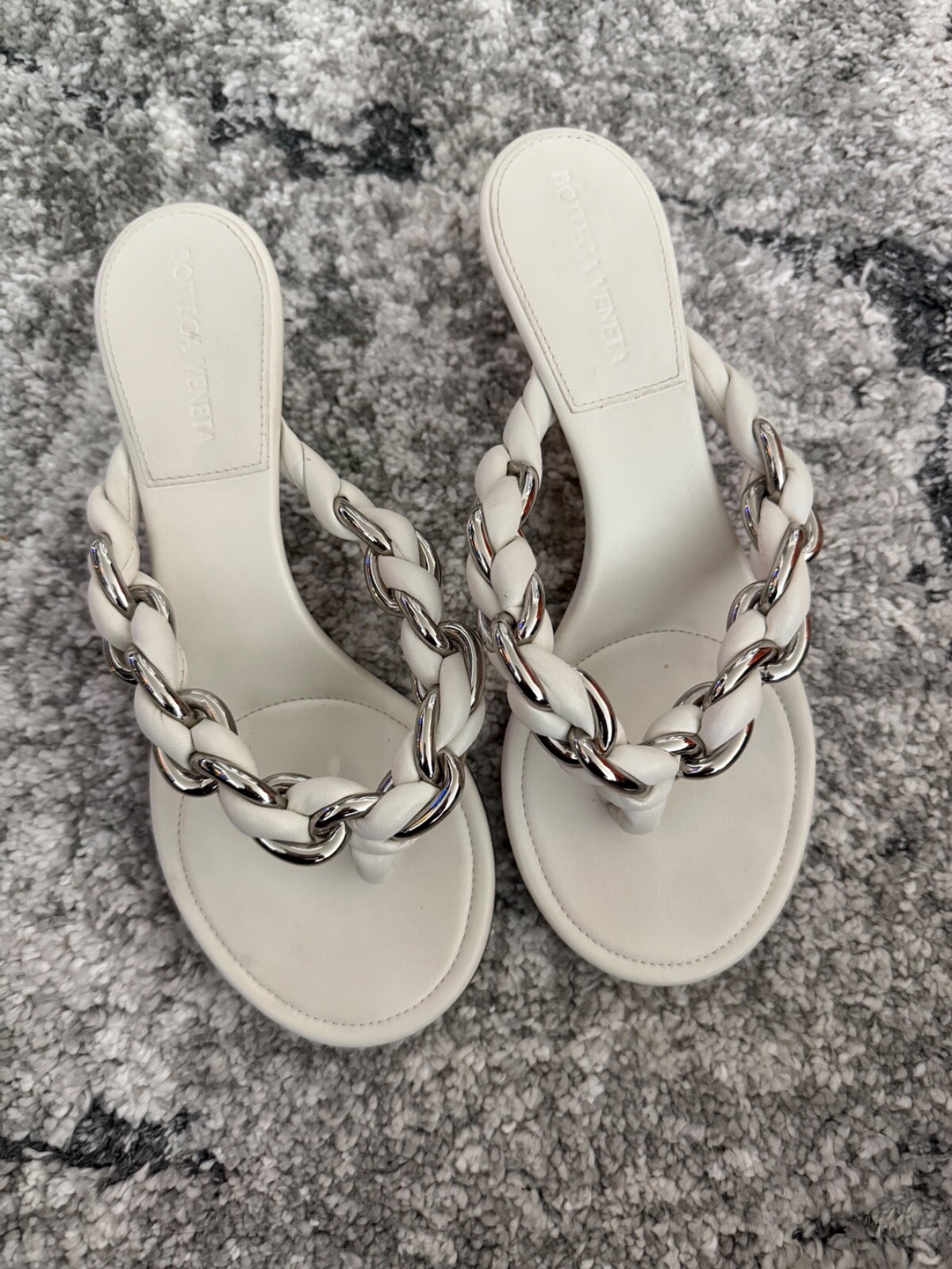 Bottega Veneta dot Sandal Nappa Lagoon Chain String Sandal