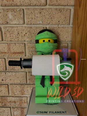 Ninja lego man toilet roll holder