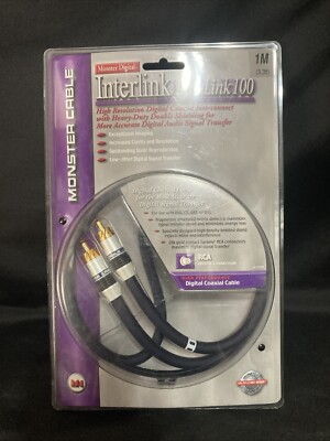 1 M. Monster Cable Interlink Datalink 100 High Resol.  Digital Coaxial Cable.NEW