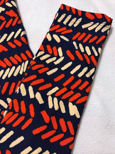 NWT Lularoe Kids Leggings Size L/XL Red & Blue Pattern