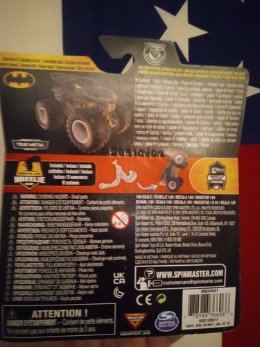Monster Jam Batman Truck 2021- Wheelie Bar- Spin master Brand New