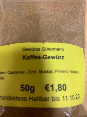 Kaffee Gewürzmischung 50g -OHNE ZUSATZSTOFFE- Gewürze Gütermann