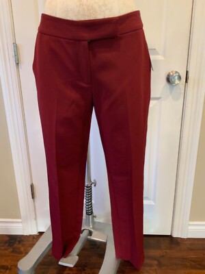 Milly Bordeaux (Red)  Skinny Slouch Pant, Size 6, NWT! Retail $330