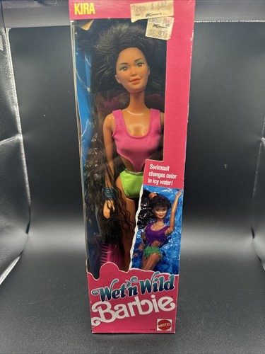 Wet 'n Wild KIRA  Barbie MIB 1989 Mattel # 4120 swimsuit changes color New Box