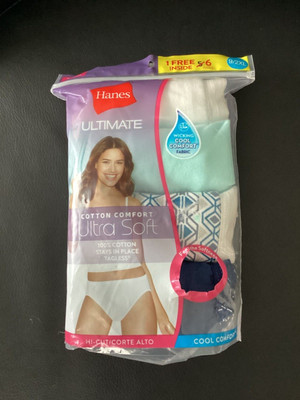 Hanes Cotton Ultra Soft HI-Cut Panties Multi-Color Size 9/2XL 5( 1 missing)