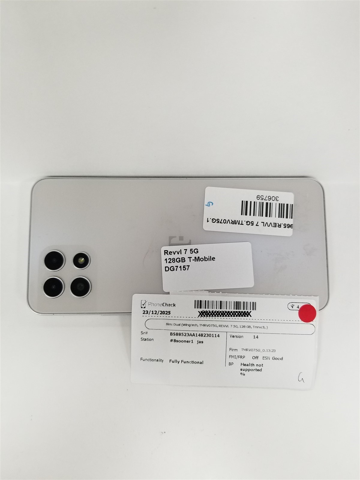 T-Mobile Revvl 7 5G 128GB Silver TMRV075G (T-Mobile) Fully Functional DG7157