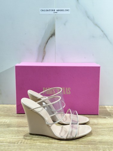 Paris Texas Wanda Wedge Leder Beige Luxury Sandale Frau 37.5
