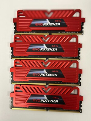 NEW LOT4!Geil Evo Potenza 16GB (2x8GB) PC4-19200 CL16-16-16-36 Desktop RAM#N52