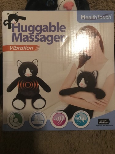HEALTH TOUCH ANIMAL HUGGABLE MASSAGER - VIBRATION MASSAGE  PLUSH CAT -NEW IN BOX