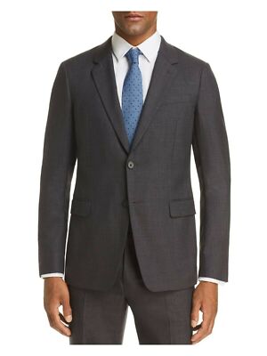 

THEORY Mens Chambers Серый однобортный приталенный блейзер
