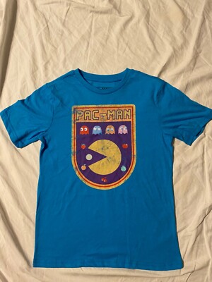 PAC-MAN video GAME GHOSTS Clyde BLINKY New BOYS Youth SHORT SLEEVE T-Shirt L@@K!