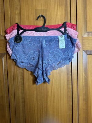 Delta Burke Intimates  Sz 1X Lace  Tap Boy Short Panties 3 Pack NWT