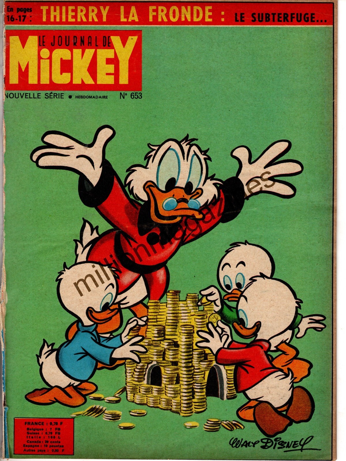 mickey magazine（ドナルド） Le Journal de Mickey Mouse French comic 647 Donald Duck Walt