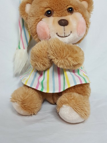 Fisher Price Teddy Beddy Bear Plush Stuffed Animal Shirt Cap #1401 Vintage 1985