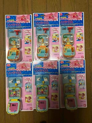 Angel Polly Pocket Ring House Dinner time & Yacht Harper set of 6