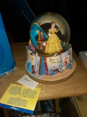 Disney Belle and Princesses Storybook Rotating Musical Snowglobe