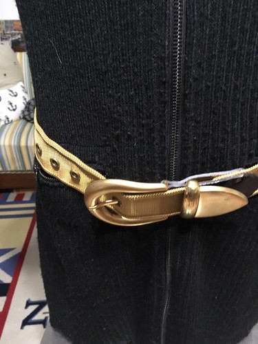 Vintage 80's Gold Heavy Metal Hip Belt
