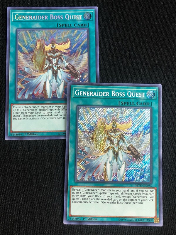 YuGiOh Mystic Fighters Secret Rare Generaider Boss Quest Myfi-en035