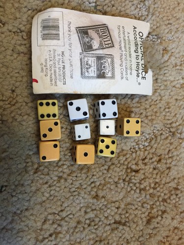 Vintage Hoyle Official Las Vegas Dice And Loose Dice Different Sizes